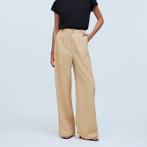 Madewell Harlow Wide-Leg Khaki Pants / 8